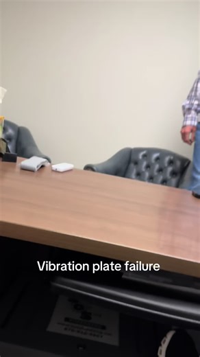 Vibration Plate Challenge at the Office with a Tall Boss