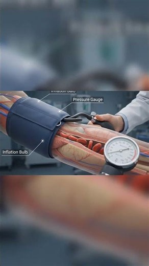 How a Sphygmomanometer Works | Blood Pressure Machine | 3D Medical Animation #Shorts