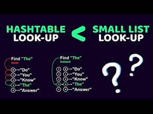 Are Hash Table Lookups slower then List Lookups, when looking through a small amount of values?