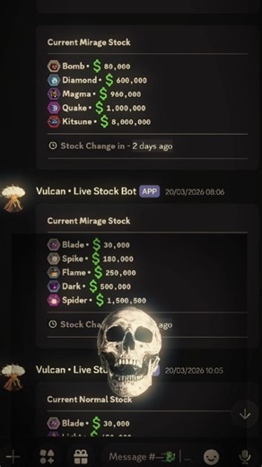 Blox Fruit live stock 💀💯 #bloxfruits #roblox #kitsune #onepiece