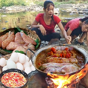 441K views · 5.5K reactions | Hello and Welcome to Twins TV. Today we have new video "Catch duck and pick egg to cook with egg fish - Big egg fish curry with duck egg Eating with Puppies " We mostly sharing about Adventure, Camping, Cooking vidoes and others unique cooking skills in the forest. We hopefully you enjoy and support us. Thank you SO MUCH #TwinsTV #yummyfood #cooking #eat #recipes #foodie #deliciousfood #big #eggs | Twins TV | Facebook