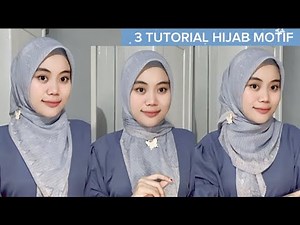 BLUE MOTIF SQUARE HIJAB TUTORIAL || Hijab Motif || By Nurul Muafika