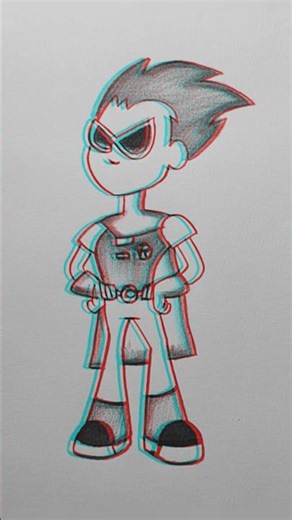 teen titans robin Go! drawing easy tutorial