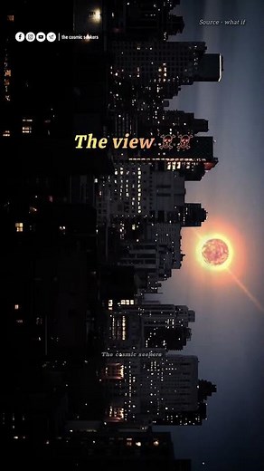 The view when pulsar star orbiting the Earth