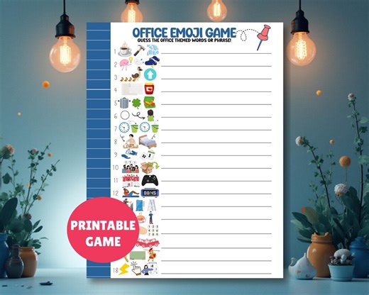Office Emoji Game, Work Icebreaker Printable, Staff Meeting Printable Activity, Office Party Game, Team Building Game - Etsy