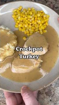 Thanksgiving turkey right in your crockpot! #easyrecipe #comfortfood #dinner #cookingvideo #turkey