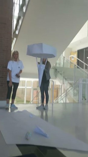 Successful Egg Drop with just paper and tape