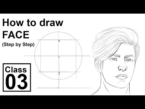 How to sketch male face | 3/4th View (Class -3)