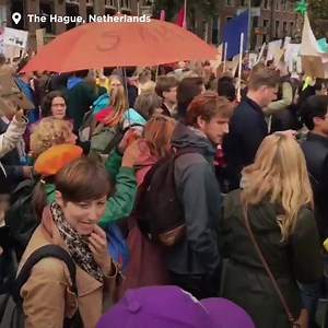 3.2K views · 107 reactions | Greta Thunberg's #FridaysForFuture movement has kicked off again, with thousands of students filling the streets of The Hague, Netherlands: https://bit.ly/2nh9hcb | Euronews English | Facebook