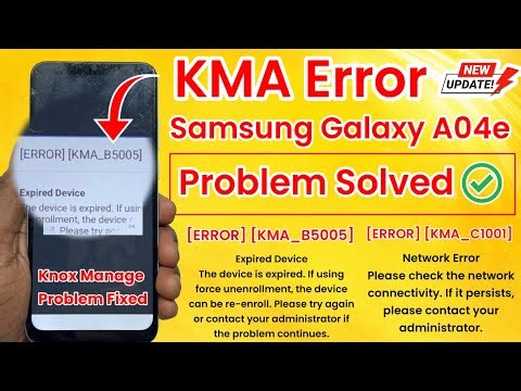 Error KMA B5005 | How to Fix KMA Error in Yogi Phone | Knox Manage Problem Fix Without PC