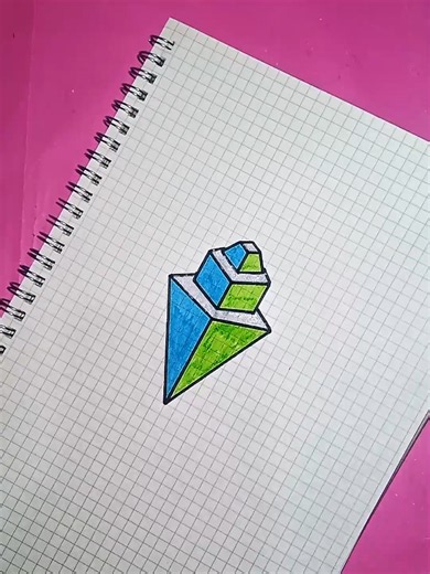 3D Geometric Drawing Optical Illusion — Easy Paper Tutorial