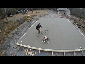 Concrete slab for a pole barn in cold weather