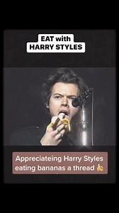 Eat banana with Harry Styles #1D #onedirection #harrystyles | Meyrell Davidson