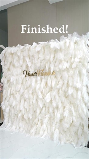 Real Feather Backdrop for Event Planners