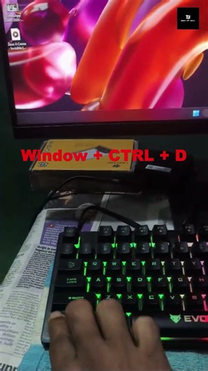 Secret Windows Shortcut 🤯 | Win + Ctrl + D Creates New Desktop 💻🔥 #shorts
