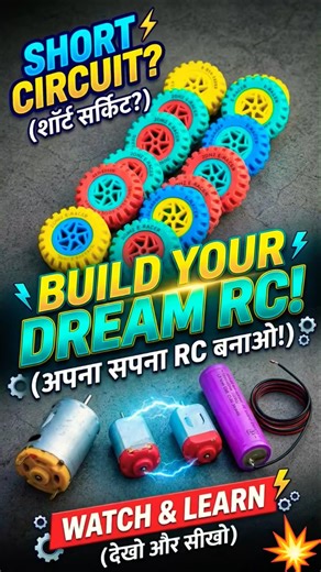How to make RC car🏎️ at home 🏠DIY RC Car Tutorial Hindi⛽#experiment #dcmotor #shorts #makingacor