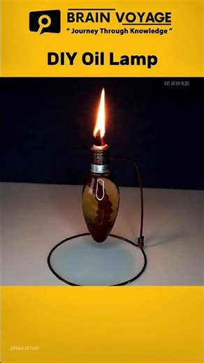Turning an Old Bulb into a DIY Oil Lamp 💡🔥 #diy #shorts #electrical