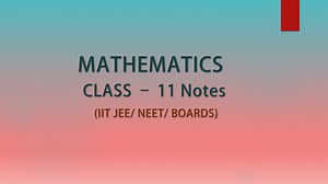 Chapter 1 - 16 Mathematics Notes for Class 11 | JEE - eSaral