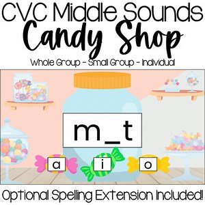 CVC Word Phonics Game Middle Sounds - Short Vowels | Google Slides Game