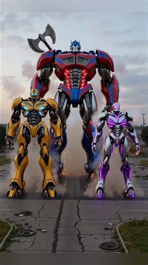 Optimus Prime and friends have a message #shorts #trending #explore #car #robot #monkey