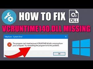 🔧💻 How to Fix Error vcruntime140.dll was not found Missing DLL Download | Solve in Windows 7 10 11