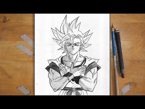 How to Draw Goku Ultra Instinct | Goku UI Drawing Step by Step | Dragon Ball