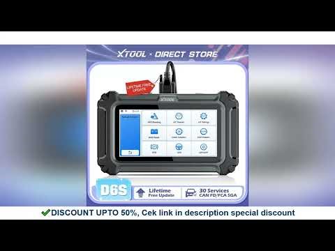 XTOOL D6S OBD2 Scanner Car Diagnostic Tools Automotive Scanner Code Reader Full System 30 Resets Fre
