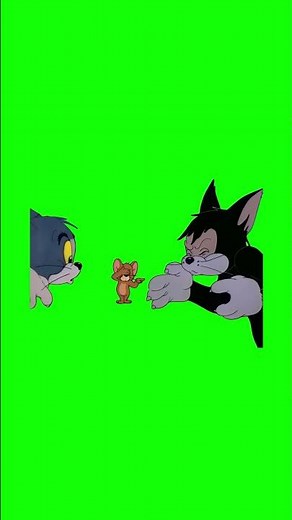 Jerry choosing between Tom and Butch meme - Green Screen - Tom and Jerry