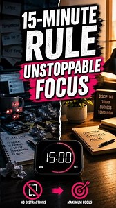 The 15-Minute Rule That Builds Unstoppable Focus