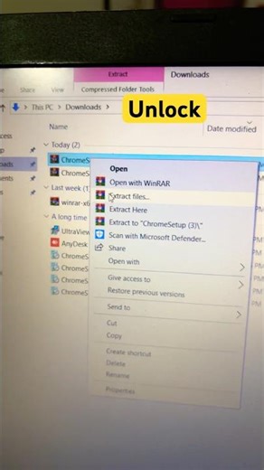 How to Unlock Zip Files in Laptop And Desktop PC in Windows#macnitesh#keyboardtricks#2026short