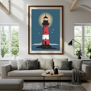 Calm Sea Guardian Lighthouse Cross Stitch Pattern | Coastal Nautical Embroidery (PDF Download) - Etsy Canada