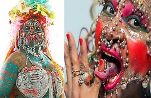 इस महिला ने 11 हजार बार छिदवाया शरीर, नहीं बचा कोई अंग, गिनीज बुक ऑफ वर्ल्ड में नाम दर्ज | Worlds most pierced woman elaine davidson with 11 thousand piercings | Patrika News