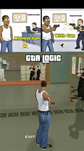 gta logic 🤔. #gta #gtasanandreas #meme #g7bro
