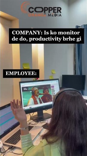 Monitor mil gaya par productivity aur gir gayi 😭 #officehumor #relatable #fyp #viral #shorts