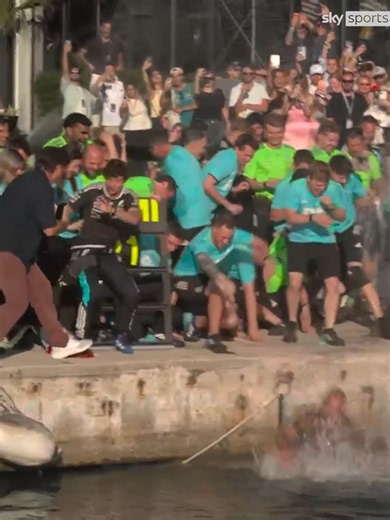 Kimi jumps into the Monaco harbour, and the celebrations have only just begun... #f1 #f1tiktok #monaco