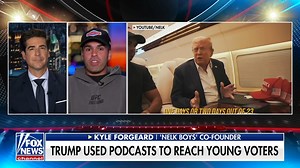 Nelk Boys co-founder, Kyle Forgeard, would like some credit for being Donald Trump's first podcast interview. | Jesse Watters