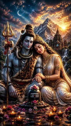 💖 Shiv Parvati Divine Love | 3D 8K Ultra HD Wallpaper 🔱✨