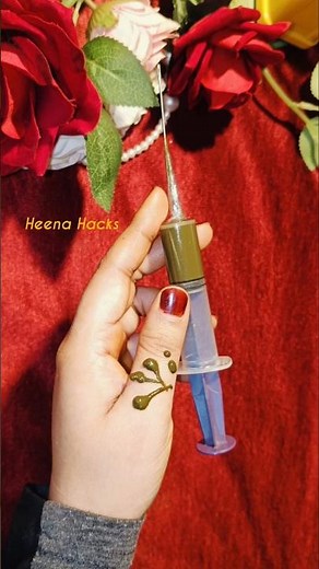 Injection mehndi cone without needle 💉😱 #mehndi #injectionmehndi #hennatatto #trick #art #shorts