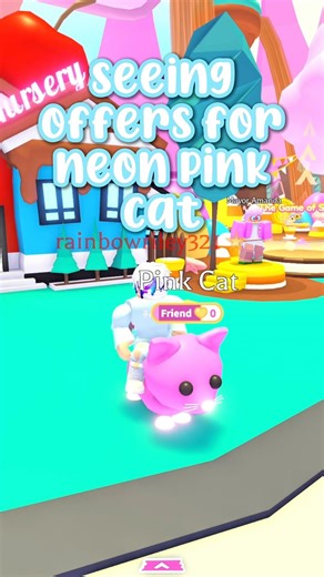 NEON PINK CAT OFFERS #adoptme #roblox
