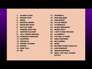 33 Efek Suara film pendek yang sering di pakai youtuber