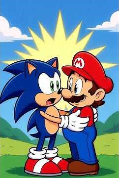 Sonic the hedgehog & Mario no kiss 💔