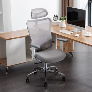 [Hot Item] Ergonomic Luxury Modern White Nylon Back Mesh Staff Revolving Executive Swivel Office Chair with Arm