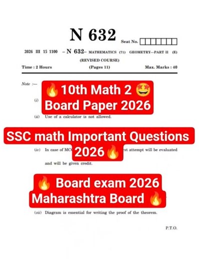 10th math part 2 question paper 2026 Most important questions And repeated questions #shorts​#maths​