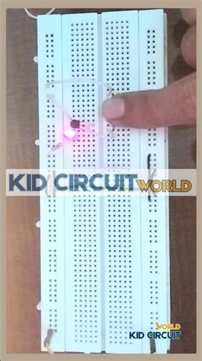 Touch Activated LED using Transistor 😲⚡ | Kid Circuit World