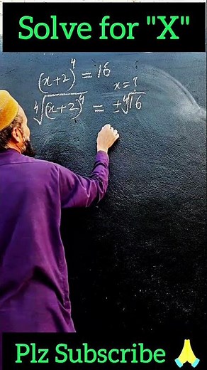 Solve for "X"😉 (X+2)^4=16 #shorts #viral #shortfeed #explore #maths