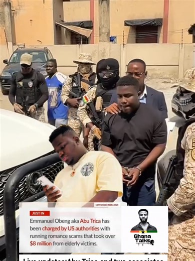 Live updates:Abu Trica and two associates appear at Gbese District Court over an $8 million romance scam ahead of U.S. extradition #bbcnews #ghanatiktok🇬🇭 #fy #trendnews #ghanatalks