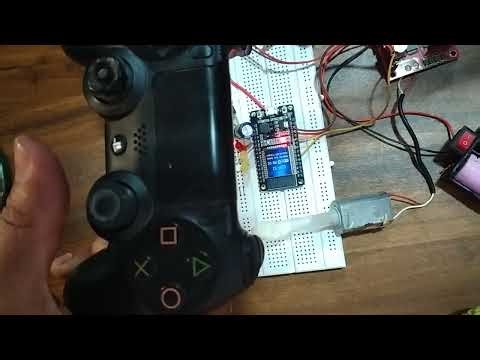 Esp32 wifi bluetooth and PS4 controller contact to dc motor