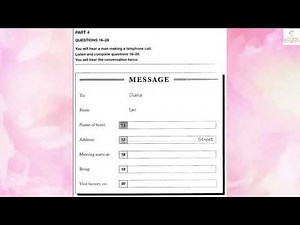 KET 4, Test 1, Part 4 Listening A2