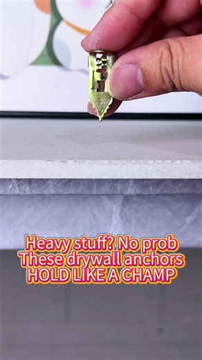 Stop wasting money on cheap plastic anchors! Metal self-drilling = UNBREAKABLE security 🛡️#anchors #DIY #drywall #fyp #tool