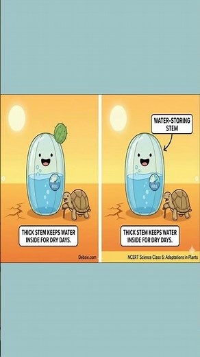 Adaptations in Plants | Cactus Survival Explained 🌵 | Explained in 1 minute |